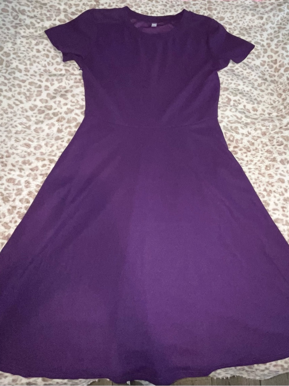 Short-Sleeve Dress - Purple